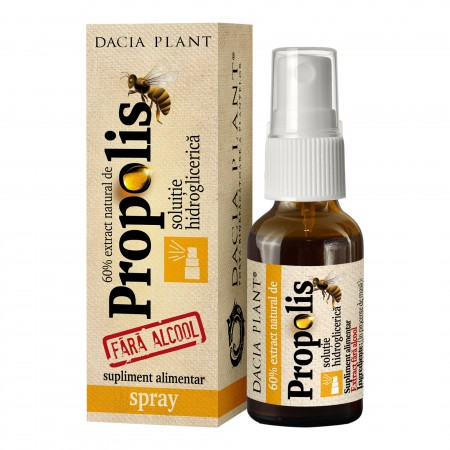 Propolis spray – solutie hidroglicerica (fara alcool) Dacia Plant – 20 ml
